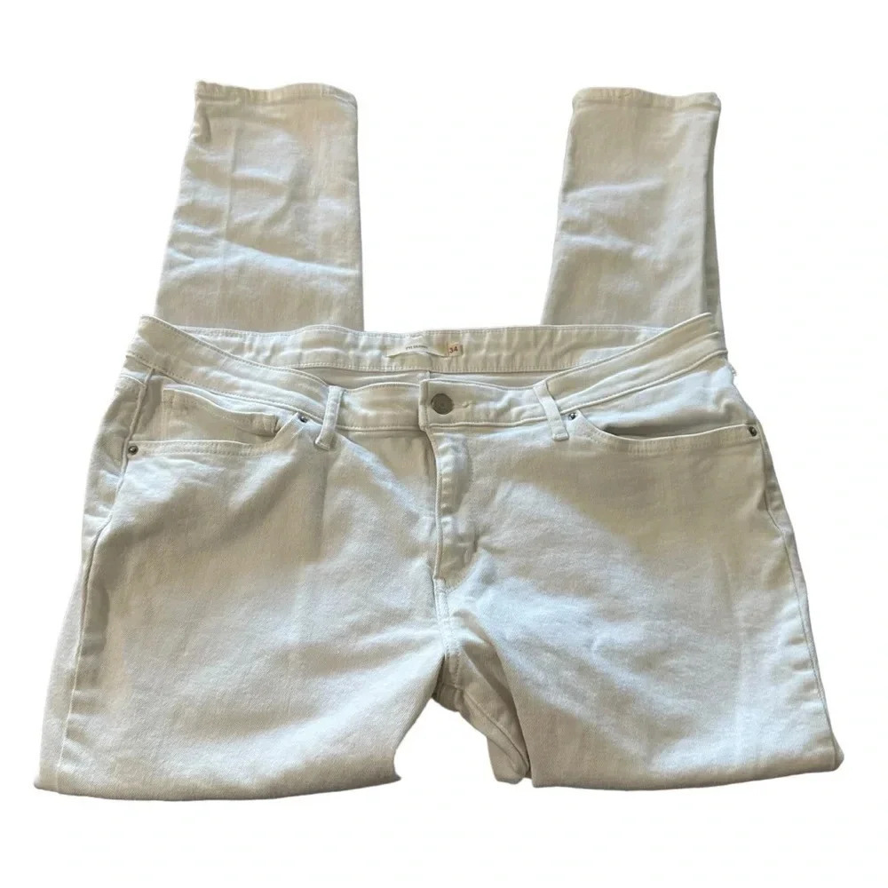 Levi's 711 skinny jeans women's size 34, white